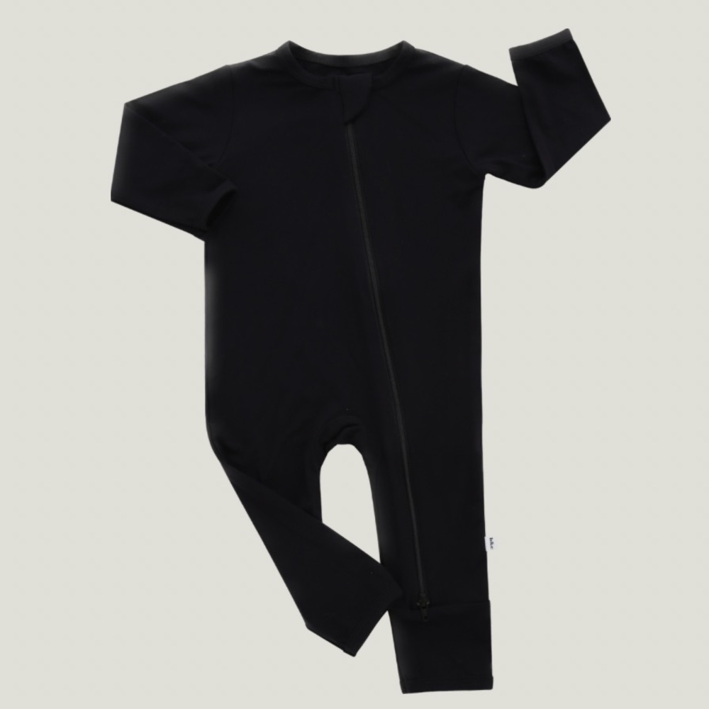 NWT Black Bamboo Romper - 0-3, 3-6, 6-12
